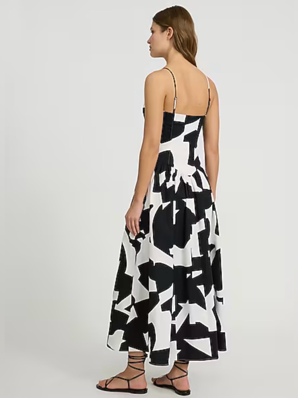 Express Black & White Sleeveless Maxi Dress - Picture 3 of 13